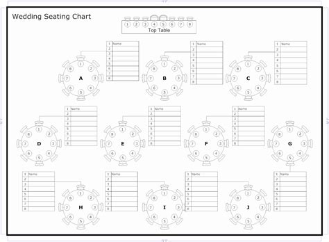 Free Wedding Seating Chart Template Microsoft Word