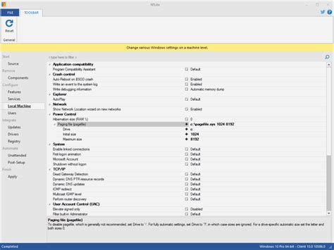 Independent Panels version of Ntlite