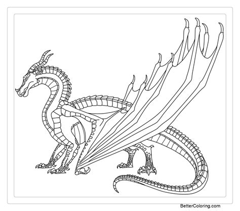 Free Wings Of Fire Coloring Pages Fan Art By Lunarnightmares981 ...