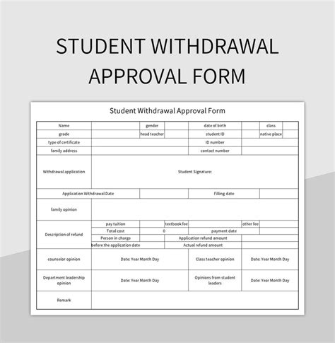 Free Withdrawal Form Templates For Google Sheets And Microsoft Excel