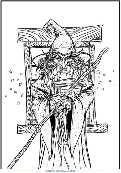 Free Wizard Coloring Pages