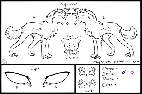 Free Wolf/Fox Reference Sheet by Sahmek on DeviantArt