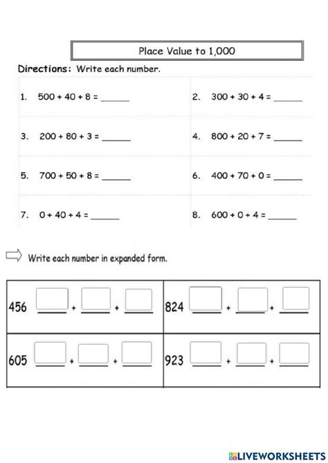 Free Worksheets Expanded Form VIOLA INFO