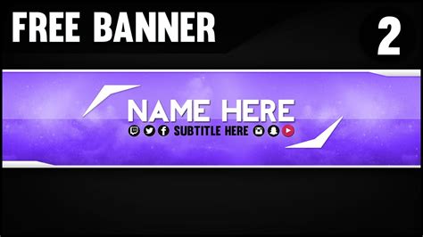 Free YouTube Banner Template 2 (Folder and .PSD File Download) YouTube