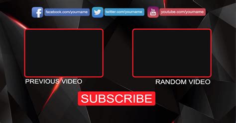 Free Youtube Outro TEMPLATE PSD by AGD eklips.al