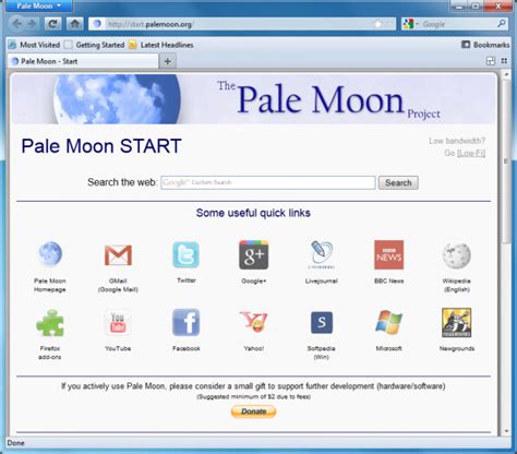 Update Pale Moon 27.2.1 for free.