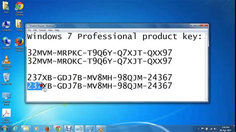 Free activation OS win 7 for free key