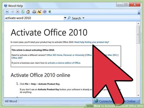Free activation Word 2010 for free