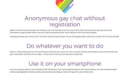 Free and Anonymous Gay Chat