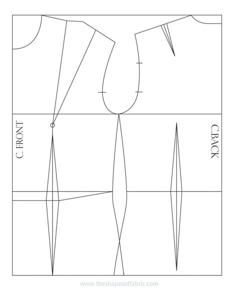 Free basic bodice pattern pdf.  The pattern is for a Scandinavian size 38 ...