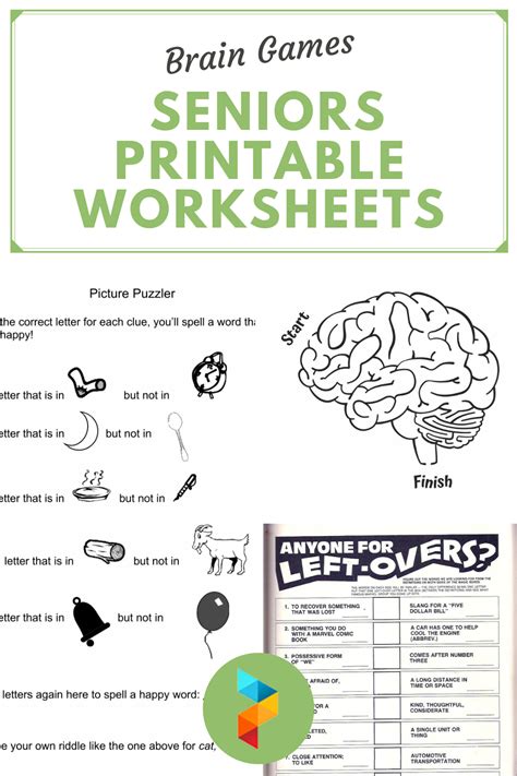 Free brain exercises for memory pdf.  31 Fun Brain Games for Seniors ( Free to P...