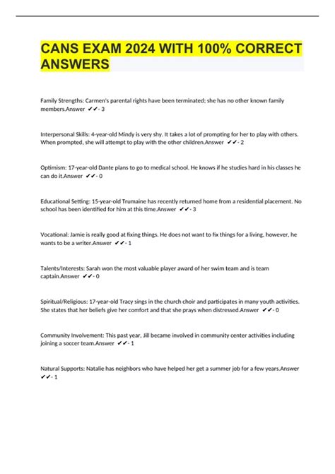 Free cans certification exam answers pdf.  The written test is comprise...