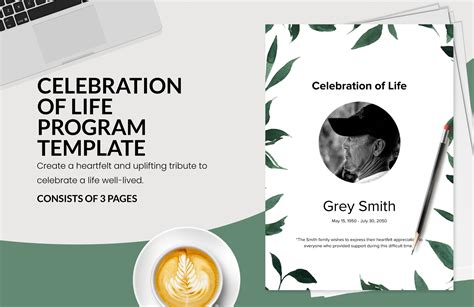 Free celebration of life program template.  Our Celebration of Life Program Template is a beauti...