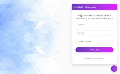 Free chat bot html template Css3 Transition