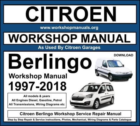 Free citroen berlingo multispace workshop manual download. - Manuale di manutenzione e assistenza per una peugeot 407 sw di amazon.