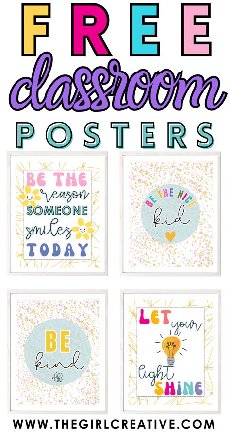 Free classroom posters by mail.  Free Classroom Posters (Printable and Customizable)...
