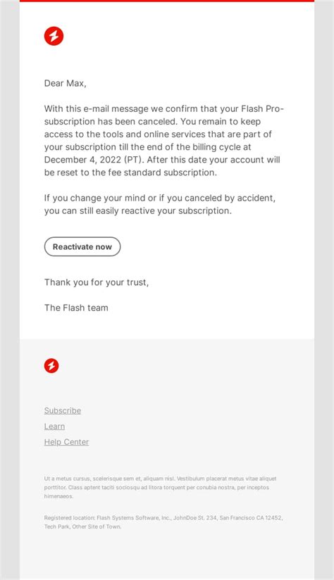 Free confirmation email templates to customize Tabular