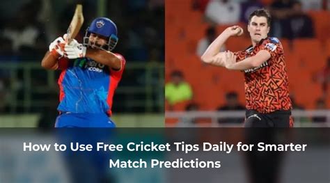 Free cricket tips today.  Daily tips with win probabilities.  Detailed betting tips mad...