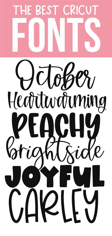 Free cricut fonts. Feb 20, 2016 at 22:31. By definition, TTF and OTF fonts can not be "open path" like Cricut writing fonts. However, if you choose ultra thin fonts, you can mimic the look of the open path fonts because the outlines collapse on themselves depending on the size you are writing and the width of the pen tip. I have links to lots of fonts that work ... 