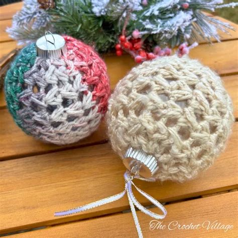 Free crochet bauble pattern pdf for beginners.  Crochet Christmas baubles are unique addition to...