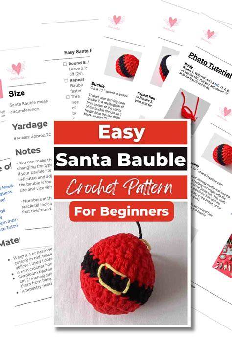 Free crochet bauble pattern pdf for beginners.  This pattern is available as ...