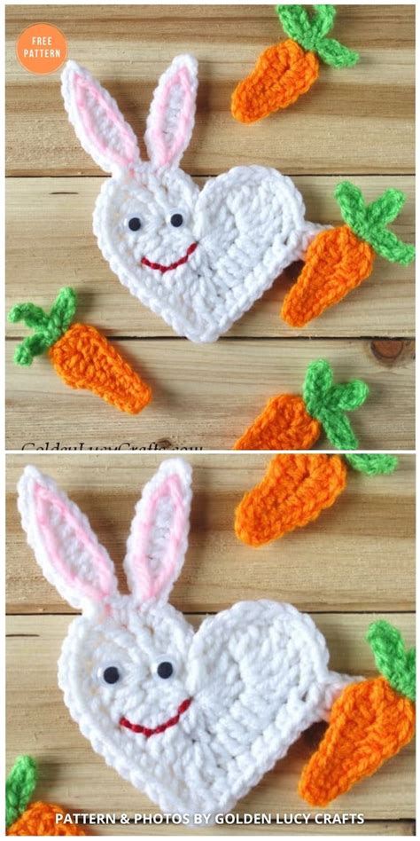 Free crochet easter applique patterns.  Use these little handprints as ...