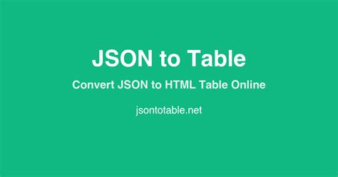 Free csv to json converter.  Convert Excel to JSON.  Transform JSON to HTML table inst...