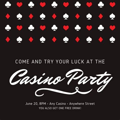 casino birthday party invitations