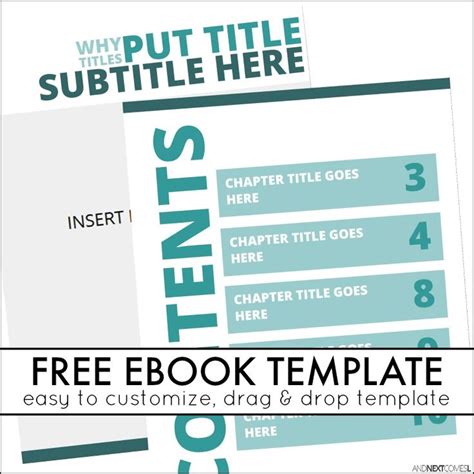 Free customizable eBook template for Microsoft Publisher from And Next