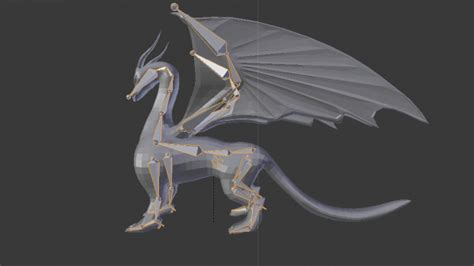 Free dragon rig. max .  One original pose is only bound with an animation-free t-...
