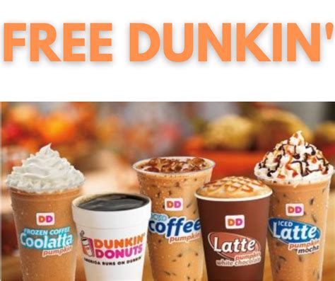 Free dunkin coffee. Additional terms and exclusions may apply. Limit one free coffee per member. Participation may vary. About Dunkin’ Dunkin’, founded in 1950, is the largest coffee and donuts brand in the United States, with more than 13,200 restaurants in nearly 40 global markets. Dunkin’ is part of the Inspire Brands … 