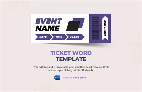Free editable ticket template word.  Download and customize seven different types of ticket...