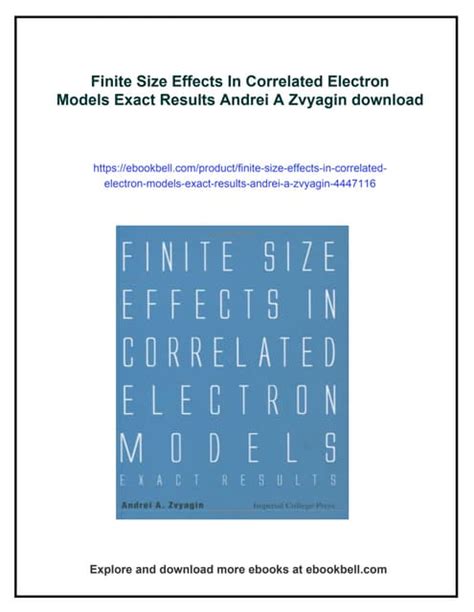 Free electron model pdf.  Finite size effects in correlated electron models exact results Andre...