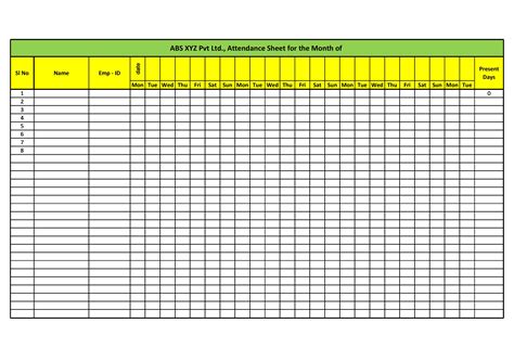 Free employee attendance sheet templates (Excel and PDF) / Meeting …