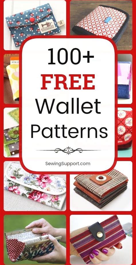 Free fabric wallet patterns. 100+ tutorials and diy projects to sew