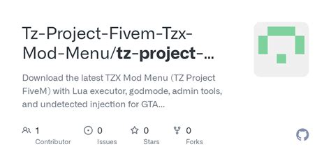 Free fivem mod menu github.  Use of the menus at your TZ Project (TZX Menu) for FiveM ...