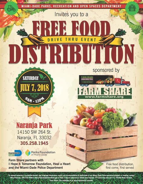 Free food distribution near me tomorrow. Miami FL free food resources. We have the listed free food resources in Miami such as food pantries, food banks, soup kitchens, etc 