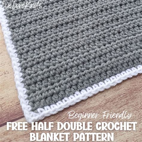 Free half double crochet blanket pattern.  The context determines its different...