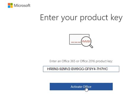 Free key MS Office 2016 open