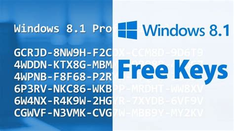 Free keys OS windows 8 for free