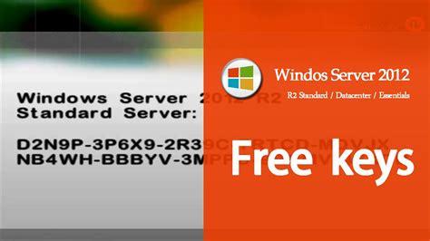 Free license MS OS win server 2012 for free key