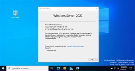 Free license OS win server 2021 official