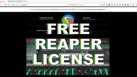 Free license Reaper links