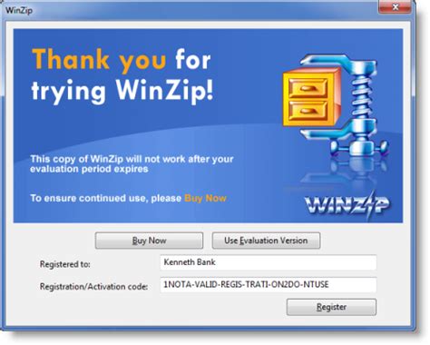 Free license WinZip for free