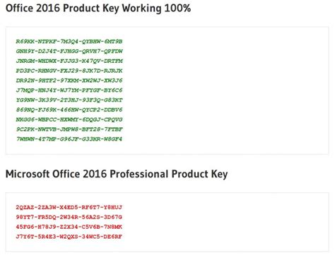 Free license key Excel 2016 web site