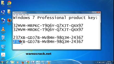 Free license key microsoft OS win 7 portable