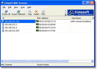 Free mac scanner.  After the completion, you can Colasoft MAC Scanner Free provides ...