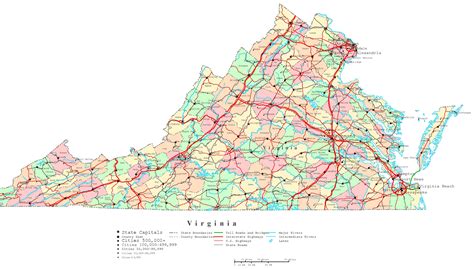 Free map of virginia.  Virginia state map.  The scalable Virginia map on t...