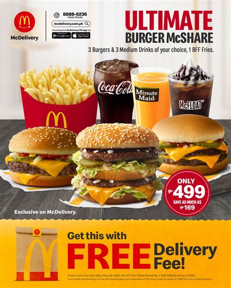 Free mcdonalds delivery. First, download the free McDonald’s app from Google Play or the App Store before signing in/registering and opting into McDonald’s rewards. From then on, every time you order via the app ... 