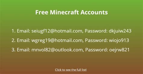 Free minecraft accounts java.  Free direct download — no account needed. .  Lear...